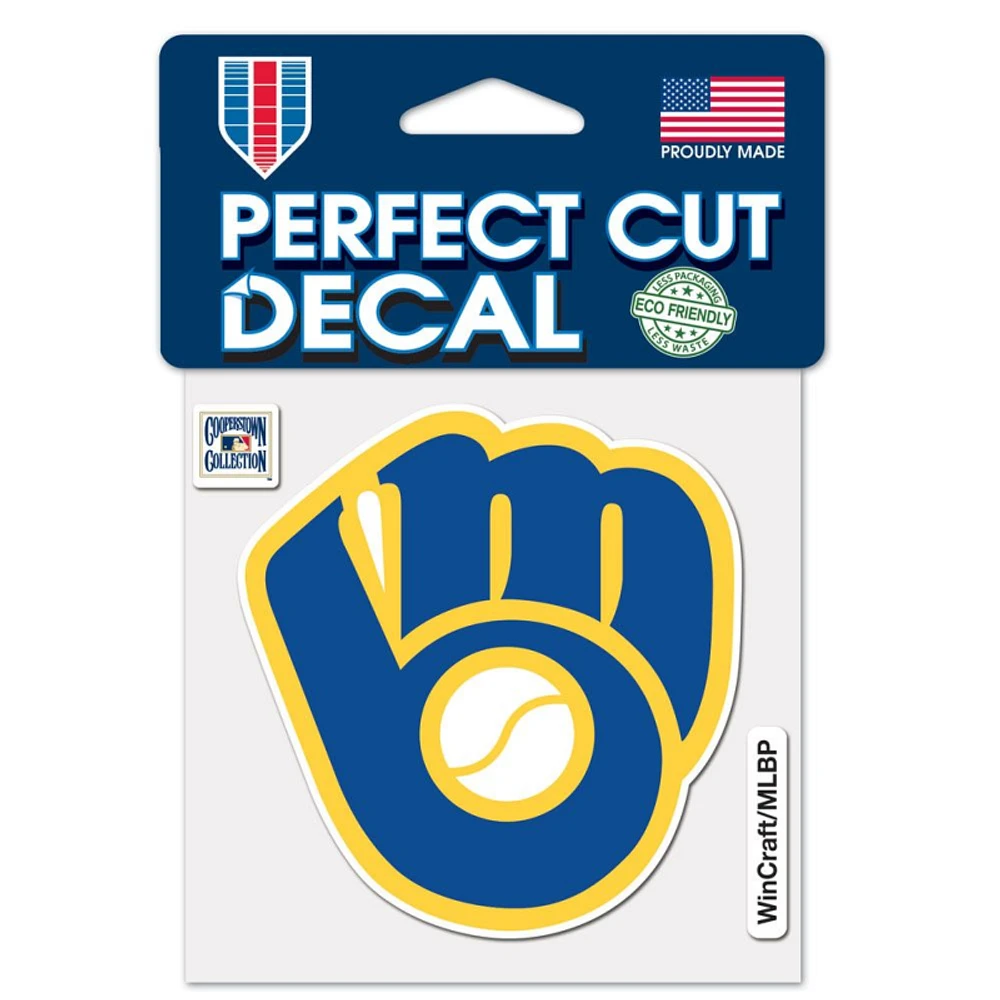 Milwaukee Brewers Cooperstown Perfect Cut Colour Decal 4" x 4"