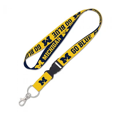 Michigan Wolverines Lanyard With Detachable Buckle 1"