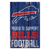 Buffalo Bills Proud Wood Sign 11" x 17" 1/4" Thick