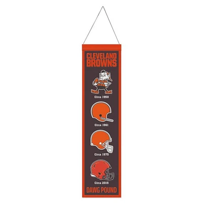 Cleveland Browns Evolution Wool Banner 8" x 32"