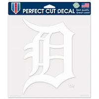 Detroit Tigers Perfect Cut White Decal 8" x 8"