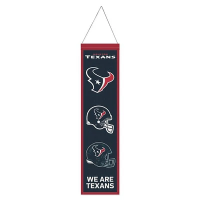 Houston Texans Evolution Wool Banner 8" x 32"