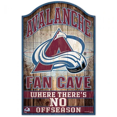 Colorado Avalanche Fan Cave Wood Sign 11" x 17" 1/4" Thick