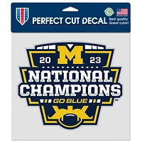 Michigan Wolverines 2023 Football Champions Perfect Cut Colour Decal 8" x 8"