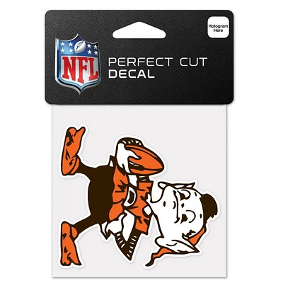 Cleveland Browns Classic Logo Retro Perfect Cut Colour Decal 4" x 4"