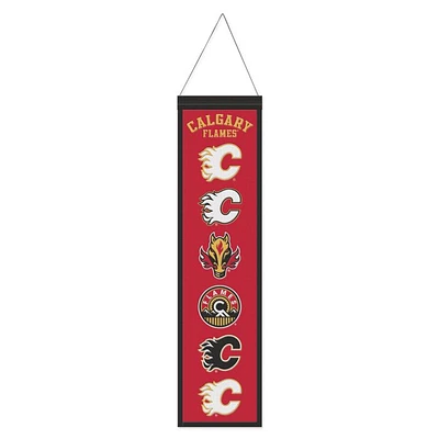 Calgary Flames Evolution Wool Banner 8" x 32"