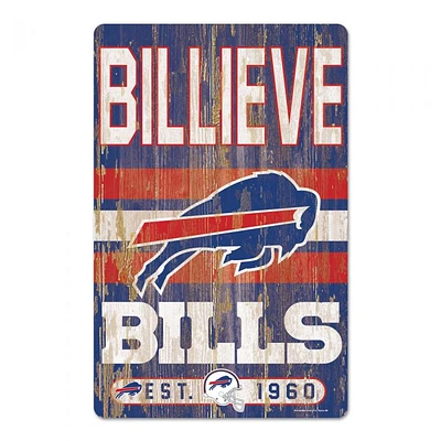 Buffalo Bills Slogan Wood Sign 11" x 17" 1/4" Thick