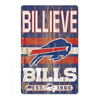 Buffalo Bills Slogan Wood Sign 11" x 17" 1/4" Thick
