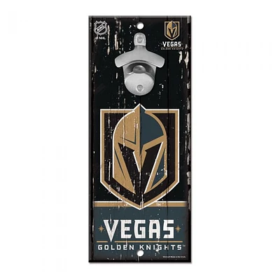 Vegas Golden Knights Bottle Opener Sign 5" x 11"