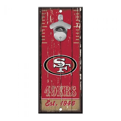 San Francisco 49ers Bottle Opener Sign 5" x 11"