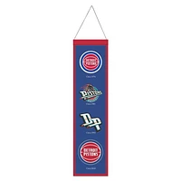 Detroit Pistons Evolution Wool Banner 8" x 32"