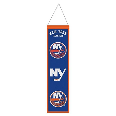 New York Islanders Evolution Wool Banner 8" x 32"