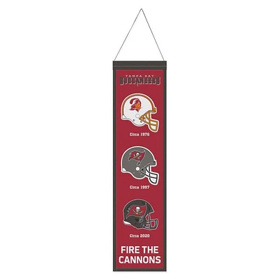 Tampa Bay Buccaneers Evolution Wool Banner 8" x 32"