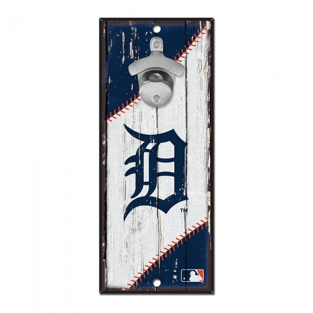 Detroit Tigers Bottle Opener Sign 5" x 11"