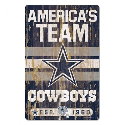 Dallas Cowboys Slogan Wood Sign 11" x 17" 1/4" Thick