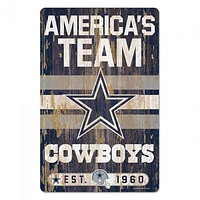 Dallas Cowboys Slogan Wood Sign 11" x 17" 1/4" Thick