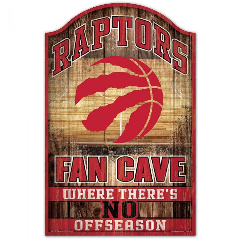 Toronto Raptors Fan Cave Wood Sign 11" x 17" 1/4" Thick