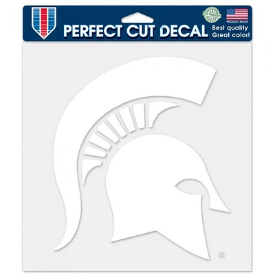 Michigan State Spartans Perfect Cut White Decal 8" x 8"