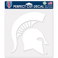 Michigan State Spartans Perfect Cut White Decal 8" x 8"