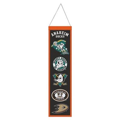 Anaheim Ducks Evolution Wool Banner 8" x 32"
