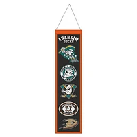 Anaheim Ducks Evolution Wool Banner 8" x 32"