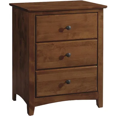 Shaker 3 Drawer Wide Nightstand