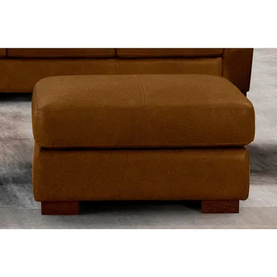 Olympia Leather Ottoman