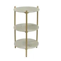 White Marble Accent Table