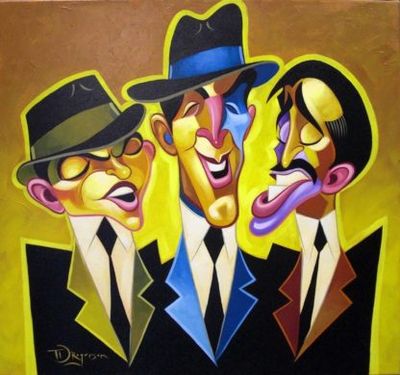 The Rat Pack Original on Canvas