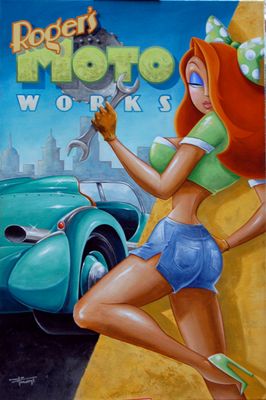 Rogers Moto Works Giclee On Canvas