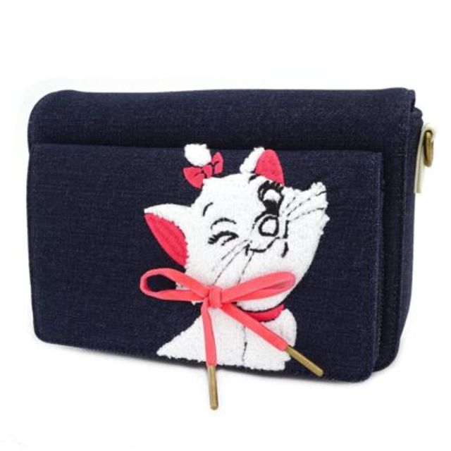 LOUNGEFLY X DISNEY MARIE DENIM CROSSBODY BAG