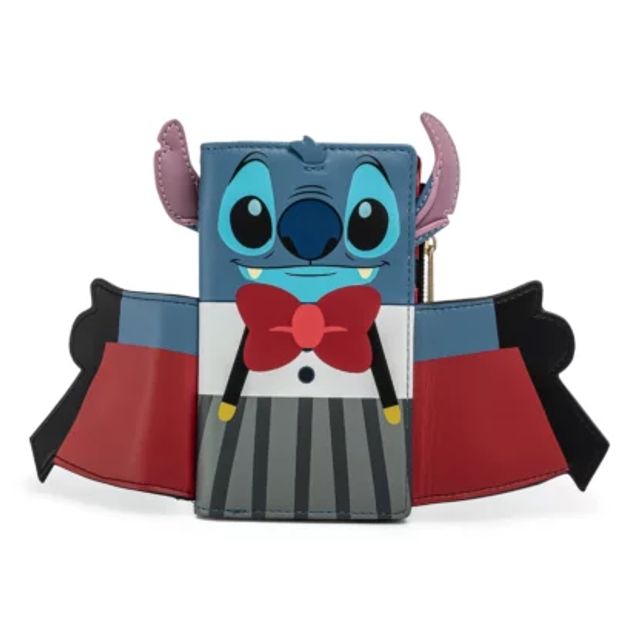 DISNEY LILO & STITCH VAMPIRE STITCH BOW TIE FLAP WALLET