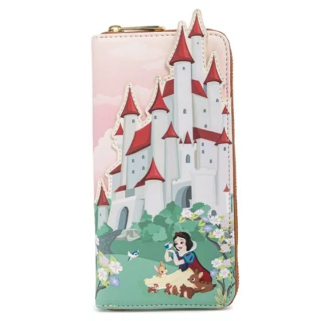 DISNEY SNOW WHITE CASTLE ZIP AROUND WALLET