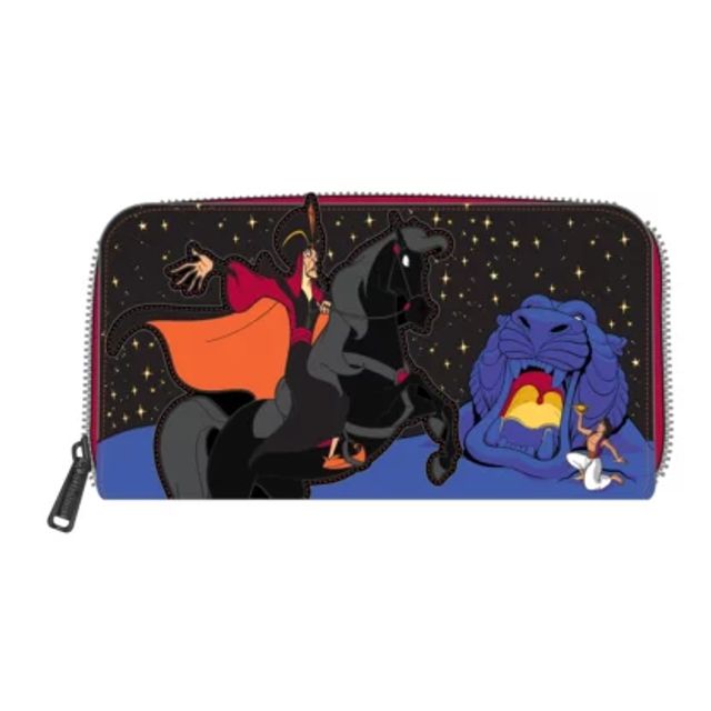 DISNEY ALADDIN JAFAR VILLAINS SCENE ZIP AROUND WALLET