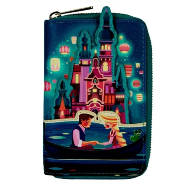 Tangled Rapunzel Castle Glow in the Dark Zip Around Wallet