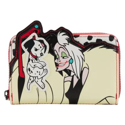 101 Dalmatians Cruella De Vil Villains Scene Zip Around Wallet