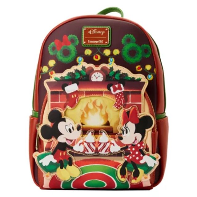 Mickey & Minnie Mouse Hot Cocoa Fireplace Mini Backpack