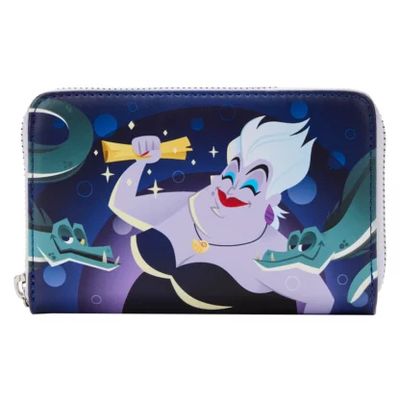 The Little Mermaid Ursula Lair Glow Zip Around Wallet