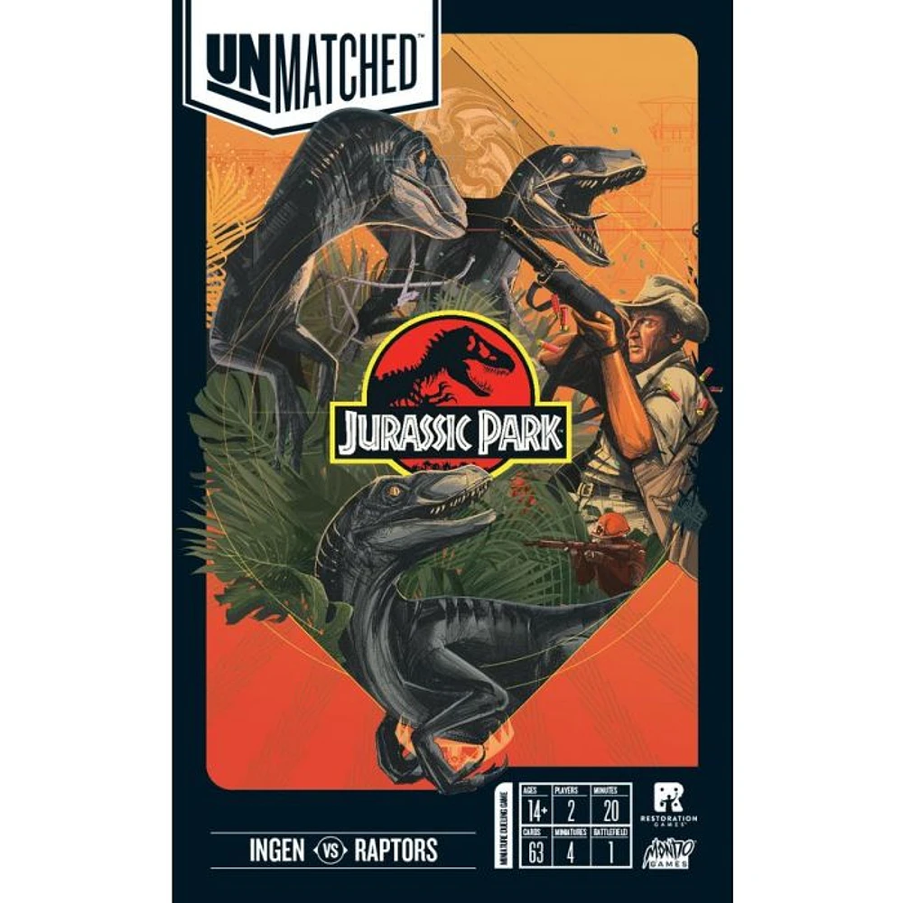 Unmatched Jurassic Park Ingen Vs Raptors - Board Game