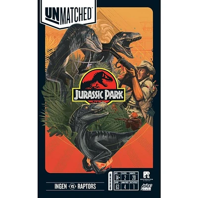 Unmatched Jurassic Park Ingen Vs Raptors - Board Game