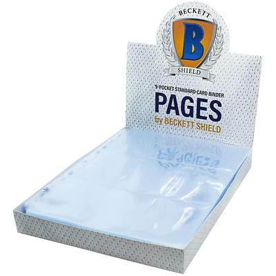 Beckett 9-Pocket Shield Pages for Standard Size Cards (100 sheets per box)