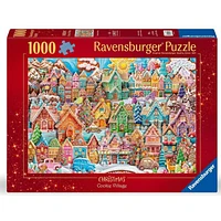 1000pc Christmas Cookie Village Ravensburger Puzzle