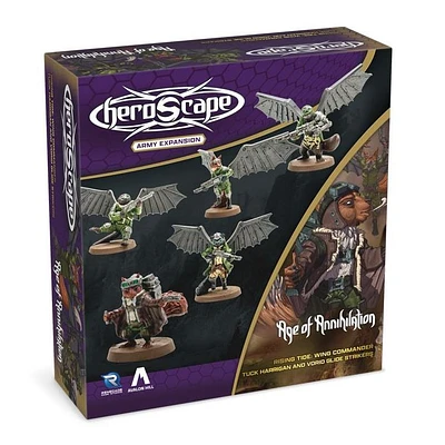 Heroscape: Rising Tide Wing Commander Tuck Harrigan And Vorid Glidestrikers Army Expansion - Board Game