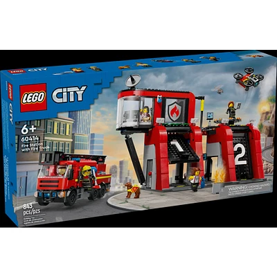 Lego City Fire Station With Fire Truck