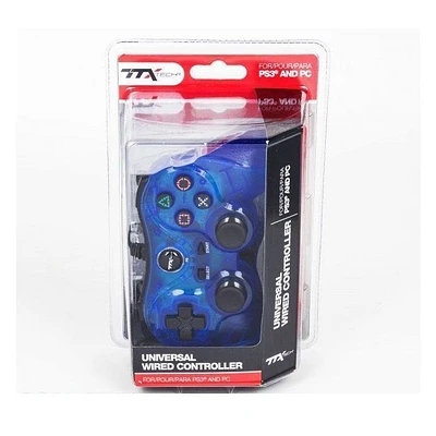 Controller for PS3 and PC by TTX-Tech - Clear Blue (New Design)