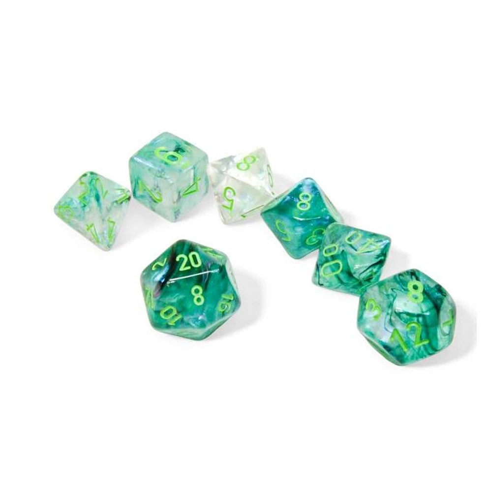 Chessex Borealis 7-Die Set Kelp/Light Green Luminary (2021)