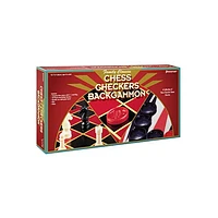 Chess-Checkers-Backgammon Folding By Pressman Games - Board Game