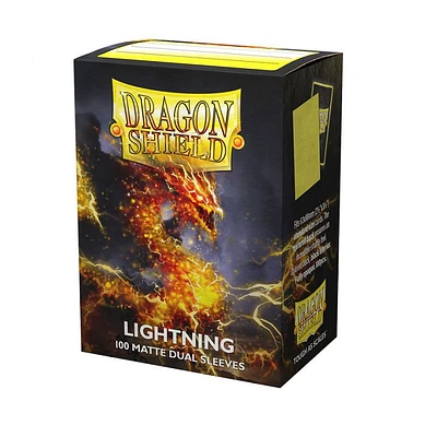 Dragon Shield Sleeves Standard Matte Dual 100CT Lightning Yellow