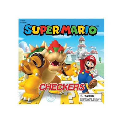 Super Mario Vs Bowser Checkers & Tic Tac Toe - Board Game