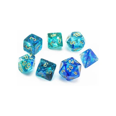 Chessex Nebula 7-Die Set Oceanic/Gold Luminary (2021)